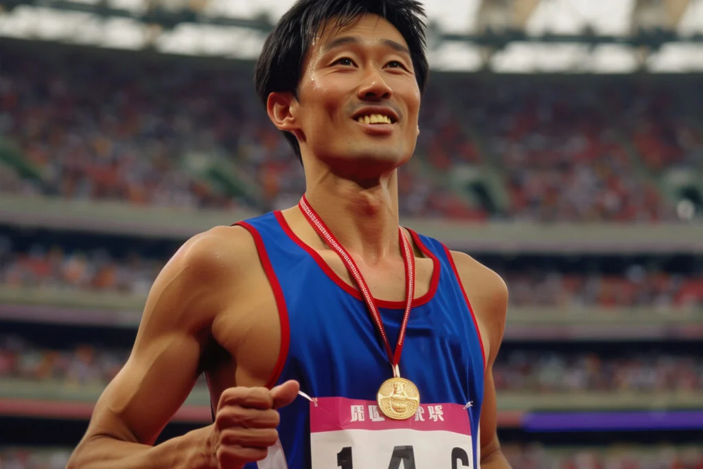 portrait athlete competing olympic games tournament
