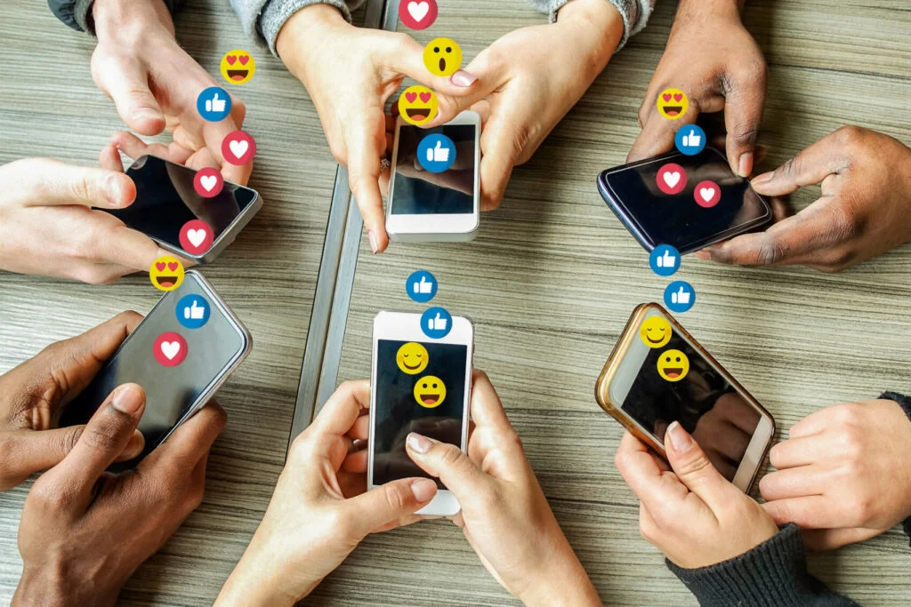 group of millennial friends using mobile phones 2025 10 14 08 04 39 utc